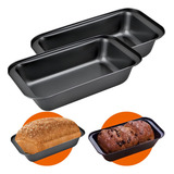 Kit 2 Forma De Pão Antiaderente Assadeira Bolo Inglês