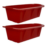 Kit 2 Formas Bolo Inglês Pão Silicone Cozinha Doce Assadeira