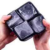 KIT 2 Formas De Gelo De Silicone 4 Cubos Cada Forminha Para Papinha Para Bebidas Drinks Whiskey Livre De BPA Resistente Flexivel E Duravel Cores Sortidas