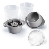 Kit 2 Formas De Gelo Redonda Esfera Grande Para Drink Whisky