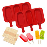 Kit 2 Formas De Silicone P Sorvete Picolé E 100 Palitos