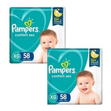 Kit 2 Fralda Pampers Confortsec Super Bag Atacado Tamanho Extra Grande xg