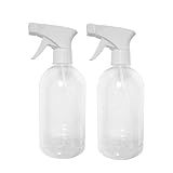 Kit 2 Frascos Borrifador Spray Pulverizador Com Válvula Multiuso Transparente 500ml