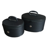 Kit 2 Frasqueira Maleta Necessaire Viagem Maquiagem Preta Cor Preto