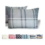 Kit 2 Fronhas Avulsas Para Travesseiro Malha Estampada 100 Algodão Toque Macio Com Zíper Hotel Pousada Cor Modelo 16 Cozzilar