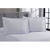 Kit 2 Fronhas Porta Travesseiro 50x70 Piquet Liso Atacado Branco