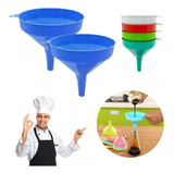 Kit 2 Funil Médio De Plástico Universal Pratico 12cm