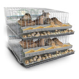 Kit 2 Gaiola Codorna Viveiro Japonesa Bateria Total 20 Aves