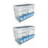 Kit 2 Gaiola Criadeira Canário 6 Comedor Frete Grátis