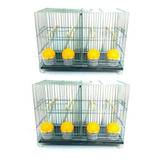 Kit 2 Gaiola Criadeira Canário Belga Roller C 4 Comedouro