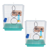 Kit 2 Gaiolas Criadeira Agapornis Periquito Acessórios