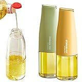 Kit 2 Galheteiro Porta Azeite Azeiteiro Vinagre Óleo Redondo 500ml De Vidro