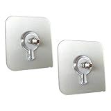 KIT 2 Gancho Sem Furos Transparente E Adesivo Com Parafuso E Rosca Para Pendurar Multiuso De Parede Azulejos Suporta Até 3kg LINHA PREMIUM SYANG