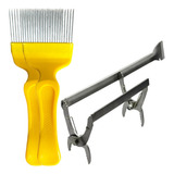 Kit 2 Garfos Desoperculadores Saca Quadros C Formão Apis