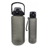 Kit 2 Garrafas Squeeze 2l Motivacional Antiderrapante