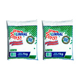 Kit 2 Gesso Lento Estuque Artesanato Linhal 1kg Cada