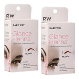 Kit 2 Glance Henna Para Sobrancelhas Rare Way