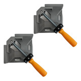 Kit 2 Grampo Sargento De Canto 90 Graus Morsa Angular Aço