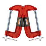 Kit 2 Grampo Tipo C Leve 3 Polegada Para Bancada Ferro 7 5cm