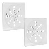 Kit 2 Grelha Ralo Tampa Quadrada 10x10 Abre E Fecha Com Fecho Rotativo Em Aço Inox