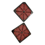 Kit 2 Grelha Tela Cooler Fan 120mm Spider Vermelho