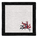Kit 2 Guardanapos Linho C Bordado 40x40cm Argola Belchior