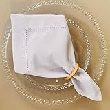 Kit 2 Guardanapos Ponto Ajour De Linho Misto 45 X 45cm Branco 