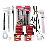 Kit 2 Henna Sobrancelha Makiaj Mixer Anel Paq Dappen