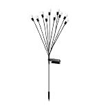 Kit 2 Iluminação De Jardim Solar Vaga Lume 8 Leds  Luz Quente 