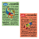 Kit 2 Ímãs Signos Escorpião Lado Bom E Mau O Original