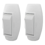 Kit 2 Interruptor Meio Cordão Para Luminária Liga E Desliga Cor Branco