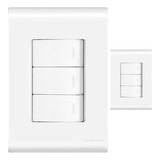 Kit 2 Interruptor Triplo Simples Tramontina Liz 3 Teclas