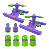 Kit 2 Irrigador Rotativo Aspersor 360 Jardim Hortas Gramados