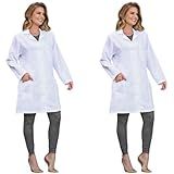 Kit 2 Jaleco Oxford Feminino Acinturado Bolso Solto Branco GG