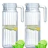 Kit 2 Jarras Vidro Suiça Suco Agua 1 Litro C/tampa
