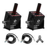 Kit 2 Jet Co2 Led Rgb Mangueiras 10 Metros Adpatdor Efeito