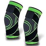 Kit 2 Joelheiras Ortopédicas De Compressão Ajustável Elástica Para Dores Articulação E Proteção Esportes