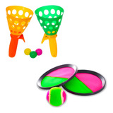 Kit 2 Jogos De Raquete Pega Bolinha Brinquedo Ar Livre