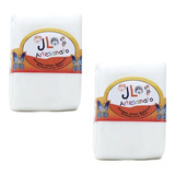 Kit 2 Kg Massas De Biscuit Jl Artesanato Branco