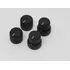 Kit 2 Knob Duplo + 2 Knob-18 Preto Alumínio Anodizado + Inox