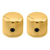 Kit 2 Knob Metal Dourado P  Guitarra Alta Qualidade C  Trava