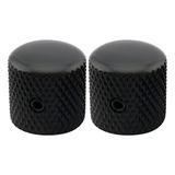 Kit 2 Knob Preto Alta Qualidade P Guitarra Baixo Com Trava