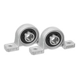 Kit 2 Kp000 Mancal Com Rolamento Auto Ajustável Furo 10mm