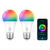 Kit 2 Lâmpada Inteligente 11w Smart Color Kian E27 Bivolt Cor Da Luz Branco frio 110v 220v