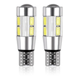 Kit 2 Lampada T10 Pingo Cambus Cree 10 Led Branca Par