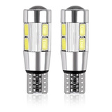 Kit 2 Lampada T10 Pingo Cambus Cree 10 Led Branca Par