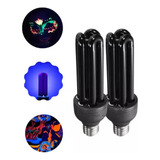 Kit 2 Lâmpadas Fluorescente Eletrônica Neon Luz Negra 36w
