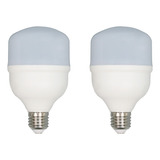 Kit 2 Lâmpadas Led 40w Bulbo Alta Potencia E27 6000k