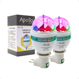 Kit 2 Lâmpadas Led Globo Rgb Giratório Luz Festa Colorido