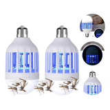 Kit 2 Lâmpadas Led Mata Mosquito Insetos 15w 110v 220v